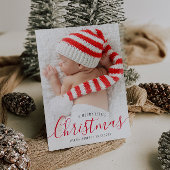 Vakantie typografie kerst geboorte aankondiging