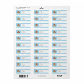 Vakantie Uil retour adres label (Full Sheet)