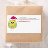 Vakantie Uil Verzendlabels Etiket (Insitu)