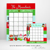 Vakantie uilen 25 dagen van de kerstactiviteit reclamebord met voetstuk