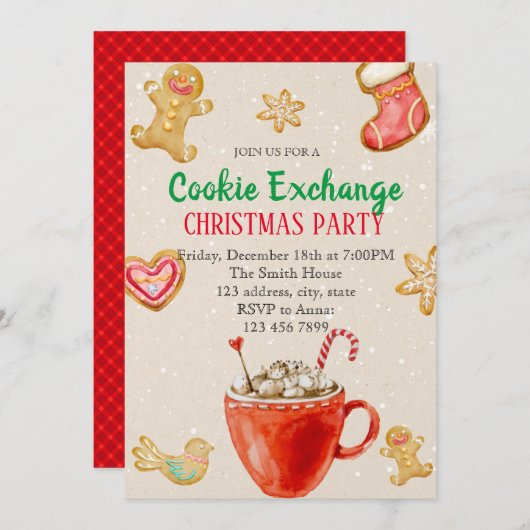 Vakantie-uitnodiging Kaart (Voorkant / Achterkant)