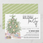 Vakantie Uitnodiging met kerstboom (Voorkant / Achterkant)