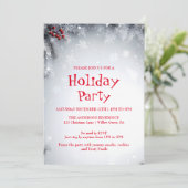 Vakantie uitnodiging met Kerstversiering (Staand voorkant)
