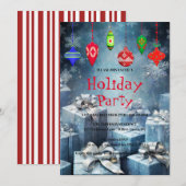 Vakantie uitnodiging met Kerstversiering (Voorkant / Achterkant)