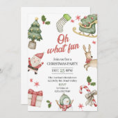 Vakantie uitnodiging, vakantie feest, kerst deel kaart (Voorkant / Achterkant)