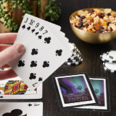 Vakantie vakantie in Jovian Aurora space Pokerkaarten (Insitu)