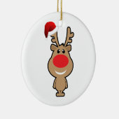 Vakantie van de grappige kerstsanta keramisch ornament (Rechts)