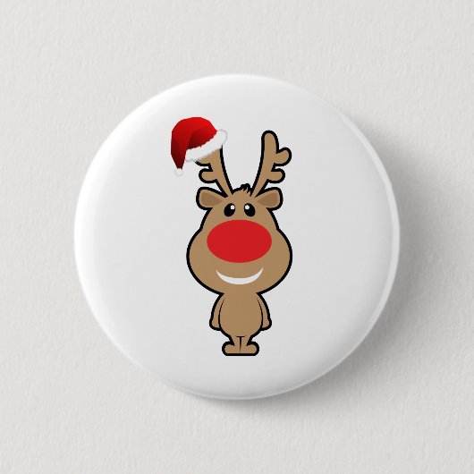 Vakantie van de grappige kerstsanta ronde button 5,7 cm (Voorkant)