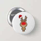 Vakantie van de grappige kerstsanta ronde button 5,7 cm (Voorkant /achterkant)