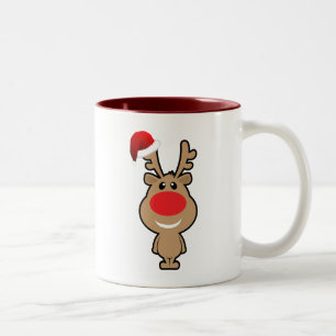 Vakantie van de grappige kerstsanta tweekleurige koffiemok