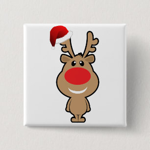 Vakantie van de grappige kerstsanta vierkante button 5,1 cm