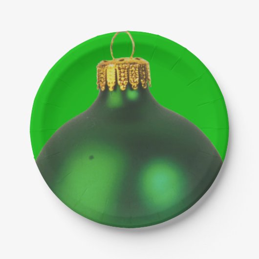 Vakantie van de Groene Kerstboom Decoration Party Papieren Bordje (Voorkant)