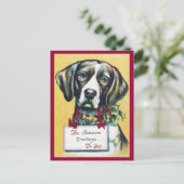 vakantie van de hond feestdagenkaart (Staand voorkant)