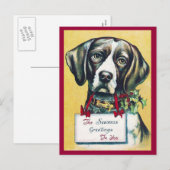 vakantie van de hond feestdagenkaart (Voorkant / Achterkant)