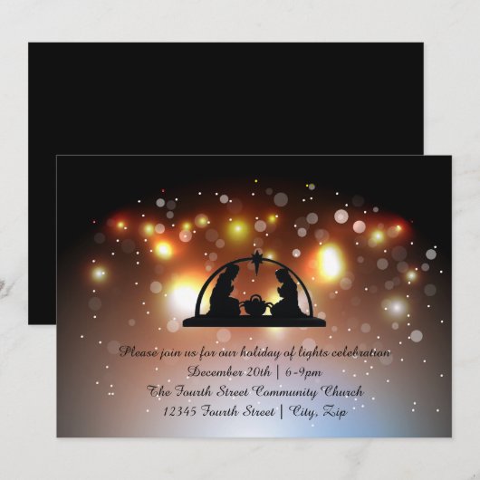 Vakantie van de kerststal - Kerstuitnodiging Kaart (Voorkant / Achterkant)