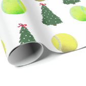 Vakantie van de moderne kerstboom in Tennis Cadeaupapier (Rol Hoek)