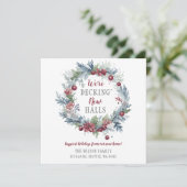 Vakantie van de nieuwe zalen feestdagenkaart (Staand voorkant)