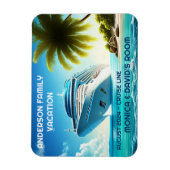Vakantie van de palmboom cruise Ship Family Vackin Magneet (Verticaal)