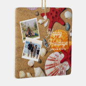 Vakantie van de tropische zeekust langs de kust va keramisch ornament (Rechts)