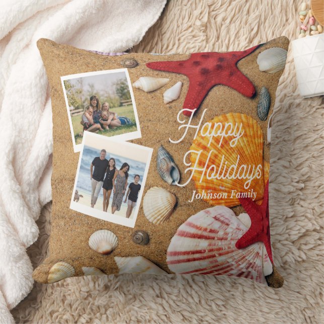 Vakantie van de tropische zeekust langs de kust va kussen (Deken)