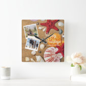 Vakantie van de tropische zeekust langs de kust va vierkante klok (Huis)