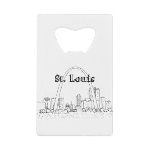 Vakantie van de Vakantie van St. Louis Arc Vacatio Creditkaart Flessenopener