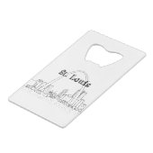 Vakantie van de Vakantie van St. Louis Arc Vacatio Creditkaart Flessenopener (Voorkant Gekanteld)
