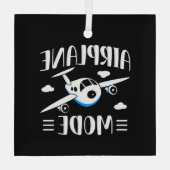 Vakantie van het gezin - vliegen met Kind - Vliegs Glas Ornament (Achterkant)