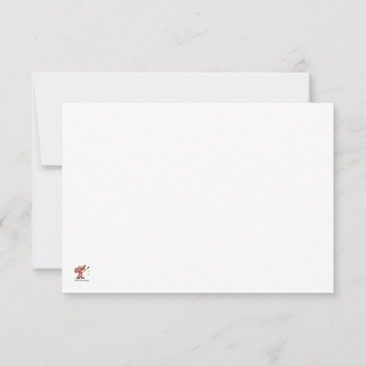 Vakantie van het vliegtuig: Dank u wel Bedankkaart (Achterkant)