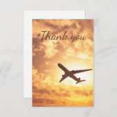 Vakantie van het vliegtuig: Dank u wel Bedankkaart (Voorkant / Achterkant)