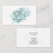 Vakantie van het vliegtuig voor reisagent Wereldka Visitekaartje (Voorkant / Achterkant)