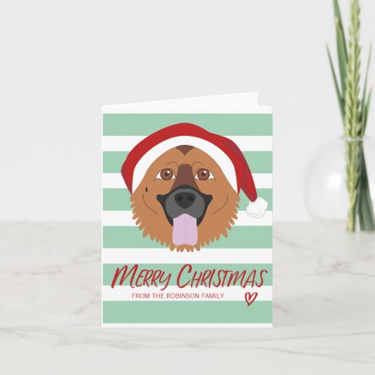 Vakantie van Kerstmis van de Hond van de Duitse Kaart (Voorkant)