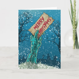 Vakantie van Kerstmis van de zombie de Vrolijke Feestdagen Kaart