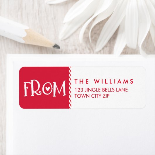 VAKANTIE VAN LABEL fun bold typografie rood (Insitu)