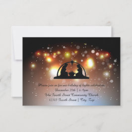 Vakantie van LIghts-3x5Kerstuitnodiging RSVP Kaartje