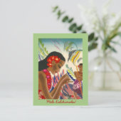 Vakantie van melekalikimaka van Hawaï de Feestdagenkaart (Staand voorkant)