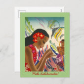 Vakantie van melekalikimaka van Hawaï de Feestdagenkaart (Voorkant / Achterkant)