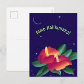 Vakantie van melekalikimaka van Hawaï de Feestdagenkaart (Voorkant / Achterkant)