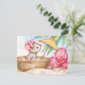 Vakantie van muis - Briefkaart voor snuffelstralen (Staand voorkant)