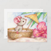 Vakantie van muis - Briefkaart voor snuffelstralen (Voorkant / Achterkant)