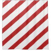 Vakantie van rode en witte staven douchegordijn (Voorkant)