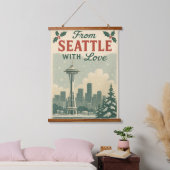  vakantie "Van Seattle met liefde" Hangend Wandkleed (Slaapkamer)