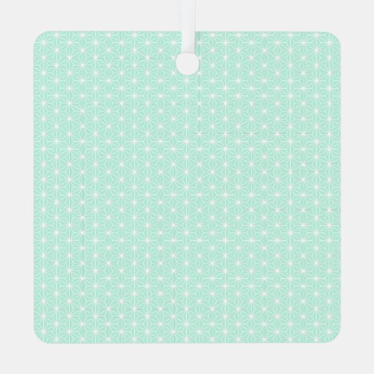 Vakantie van Shiba | ASANOHA Japans Kimono patroon Metalen Ornament (Achterkant)