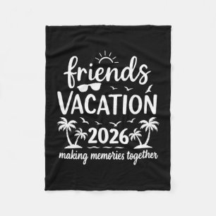 Vakantie van vrienden 2026 Tropisch strandteam Fleece Deken