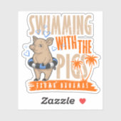 Vakantie Varkens Exuma Bahamas Sticker Cruise (Vel)