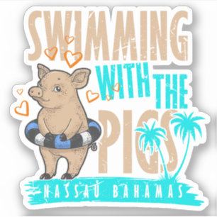 Vakantie Varkens Nassau Bahama's Sticker Cruise