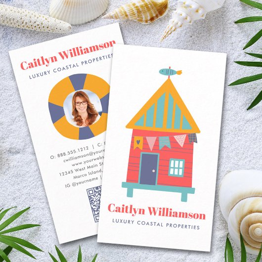 Vakantie Vastgoed Foto QR Code Fun Beach House Visitekaartje