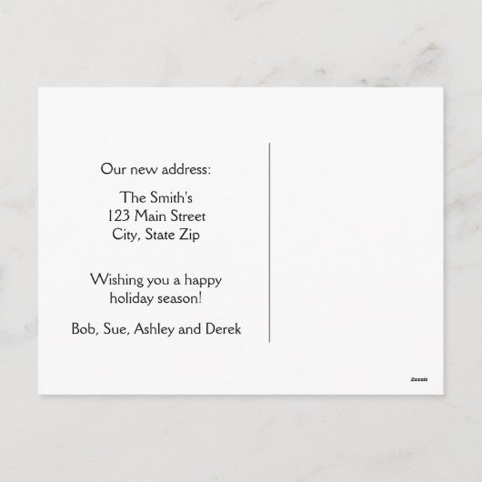 Vakantie Verhuisaankondiging briefkaarten (Achterkant)
