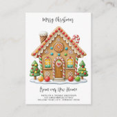 Vakantie verhuizen Schattige Gingerbread House Nie Informatiekaartje (Voorkant)