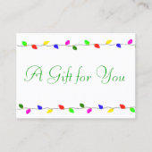 Vakantie verlicht bedrijf Gift Certificate Busines Kortingskaartje (Voorkant)